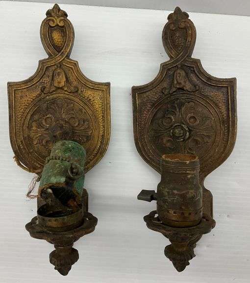 Pair of Vintage Metal Wall Sconces image