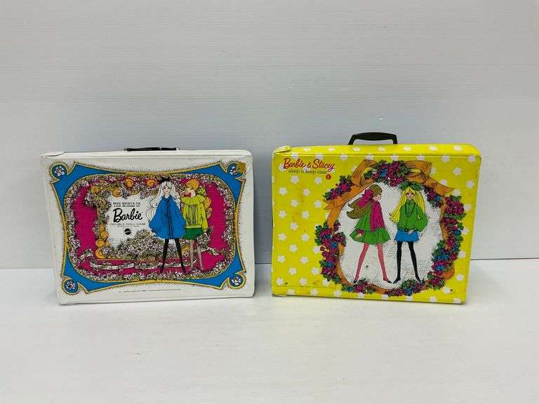 Mattel Barbie and Barbie & Stacey Carry-All Cases 1968/1969 w/Dolls and Accessories image