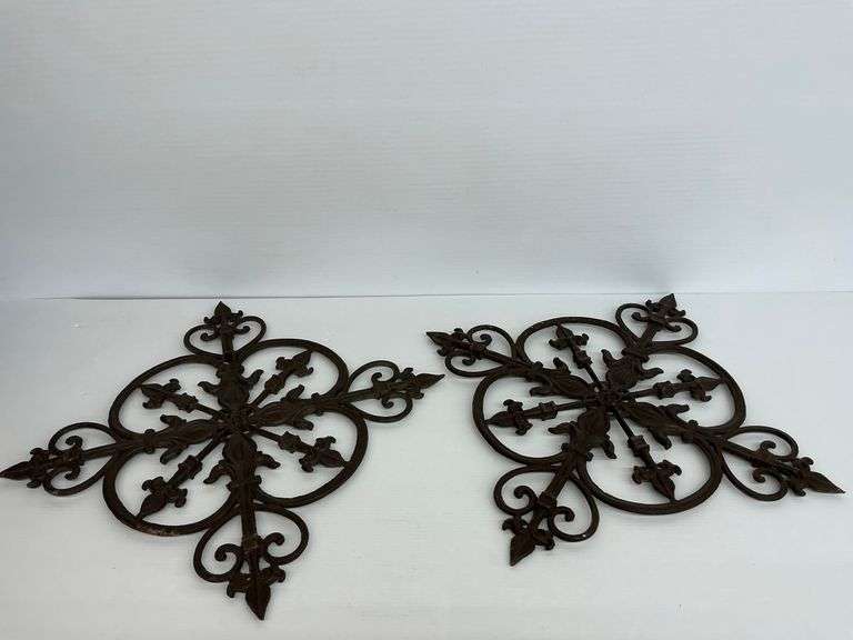 Pair of Solid Metal Wall Ornaments image