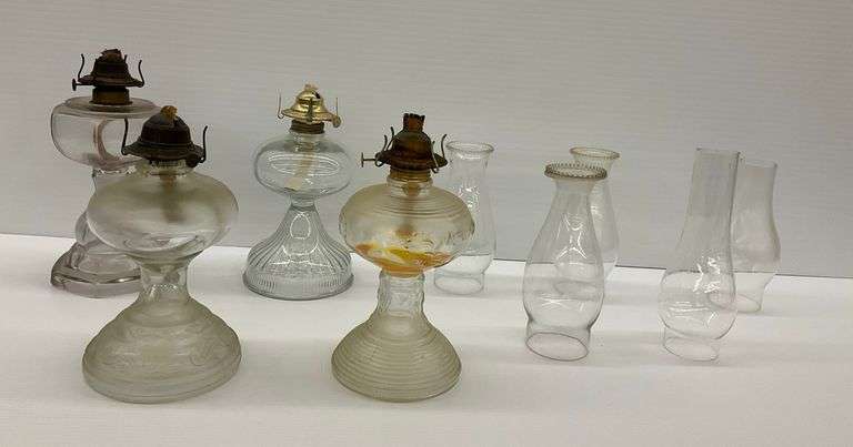 Glass Oil Lamps and Chimneys image