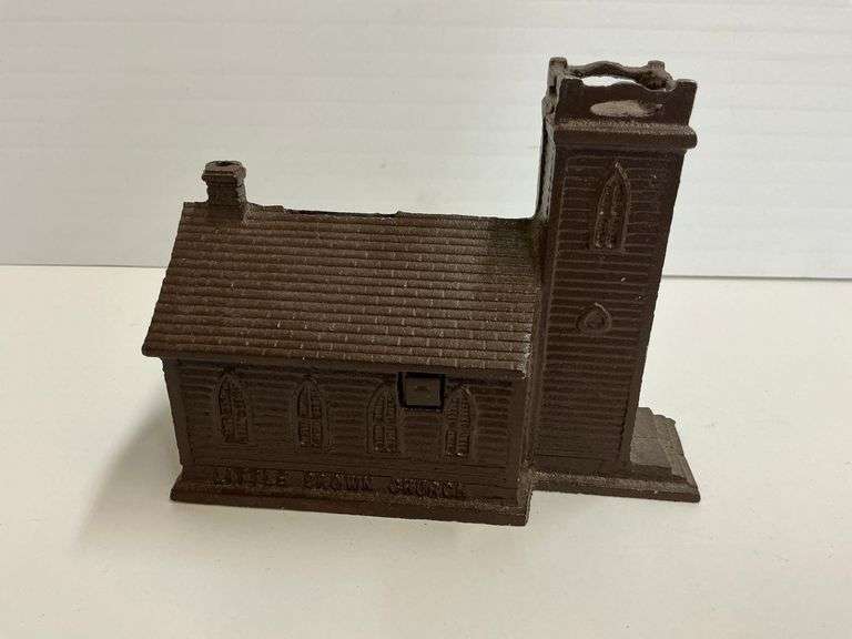 Vintage Cast Iron "Little Brown Church in The Vale" Still Bank image