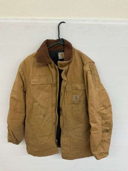 Carhartt Tan Work Jacket, some stains Appears size Large image