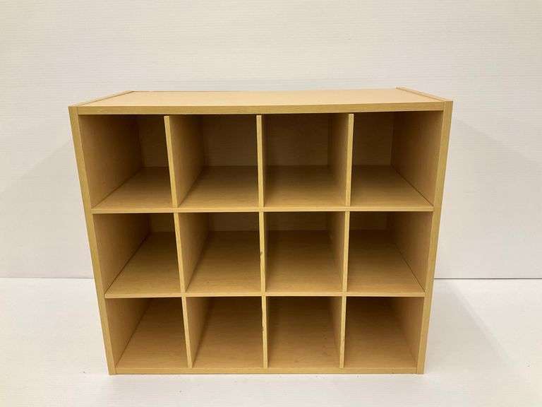 Wooden 12-Slot Cubby Storage Unit image