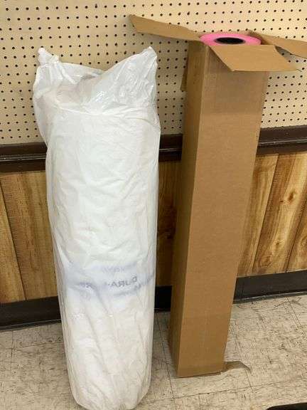 Uline Poly Sheeting - 40x100 6MIL White & 48x500 4MIL Pink image