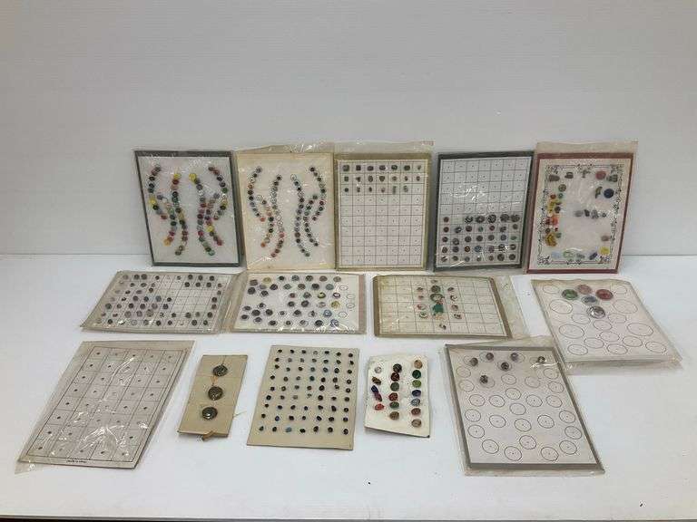 Collection of Assorted Vintage Buttons on Display Cards image