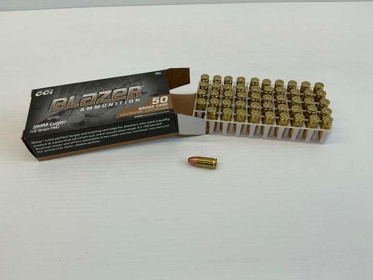 New Blazer Ammunition 9mm Luger - One 50 Round Box image