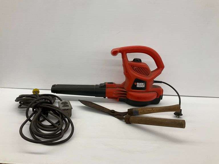 Black & Decker Electric Leaf Blower with Extension Cord and Hedge Shears image