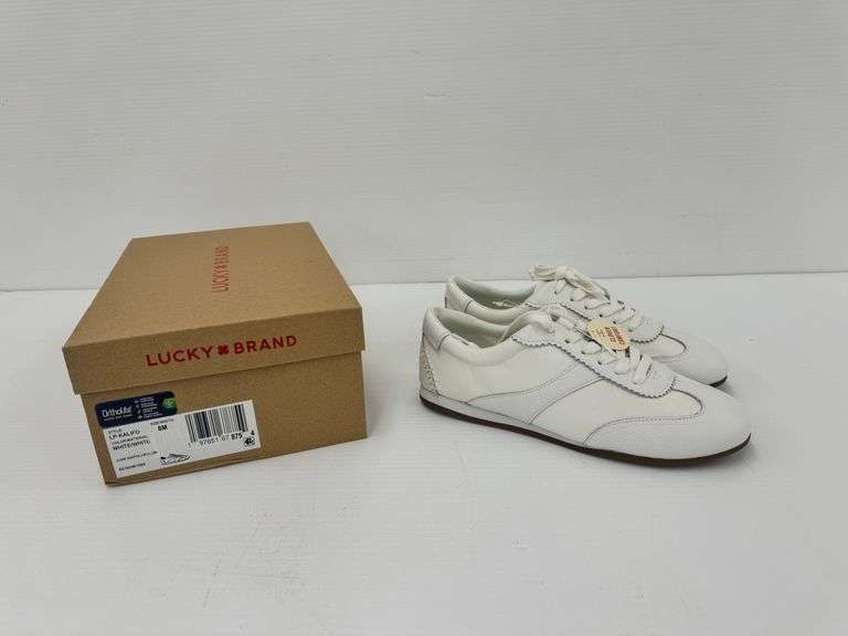 New Lucky Brand LP-Kalifo White Leather Sneakers - Size 8M image