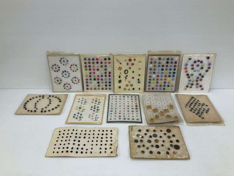 Collection of Vintage Buttons and Mahjong Tile Pieces image