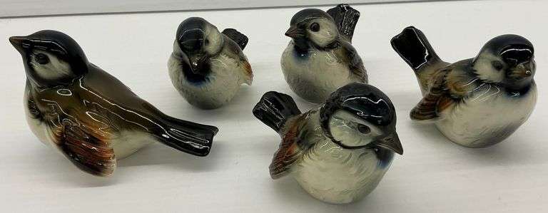Five Goebel Sparrow Figurine Collection image