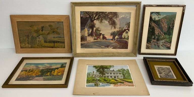 Six Framed Prints - Landscapes, Wildlife, and Others image