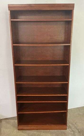 Tall Wooden Bookcase with Adjustable Shelves image