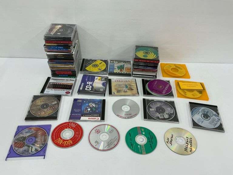 Collection of PC Games and Software CDs - Sid Meier's Civilization, Atari, and More image