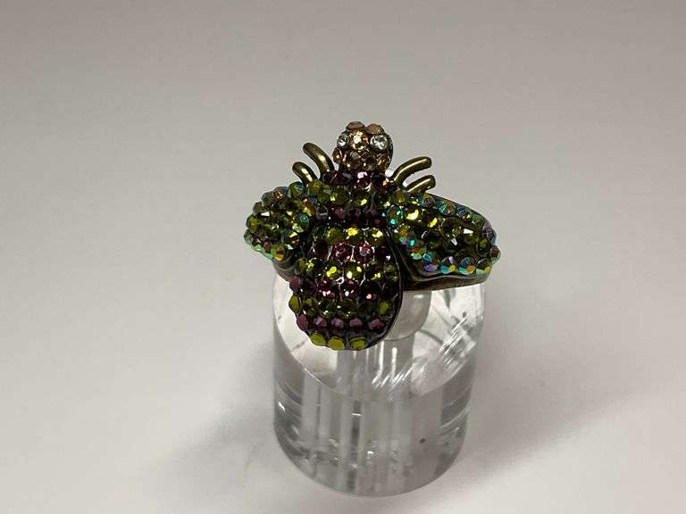 Kirk's Folly Aurora Borealis Bee Ring...Size 9 image