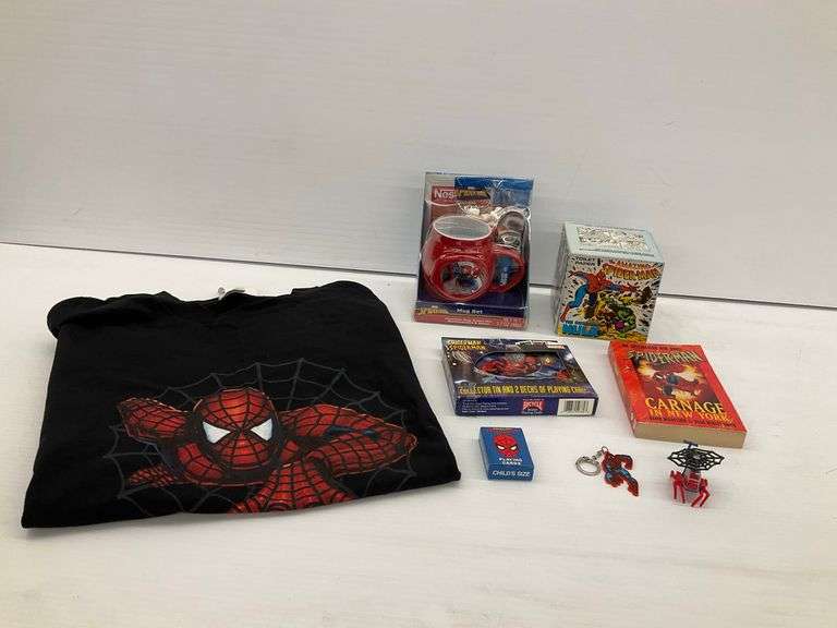 Marvel Spider-Man Collectibles - Shirt, Mug Set, Book, Tin and Other Items image