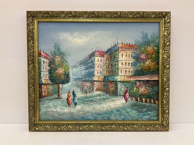 Framed Impressionist Street Scene image