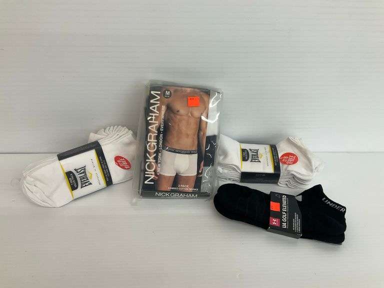 New Men's Socks and Underwear: Everlast, Under Armour, Nick Graham image