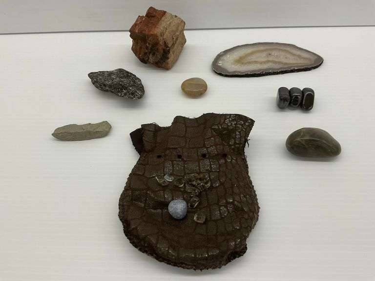 Various Rocks and Minerals with Pouch image