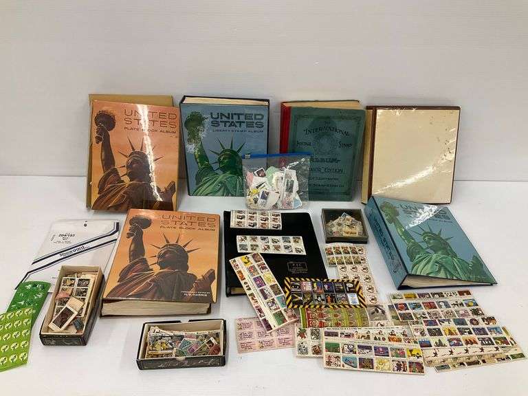 Large Assortment of United States Postage Stamps in Albums and Loose image