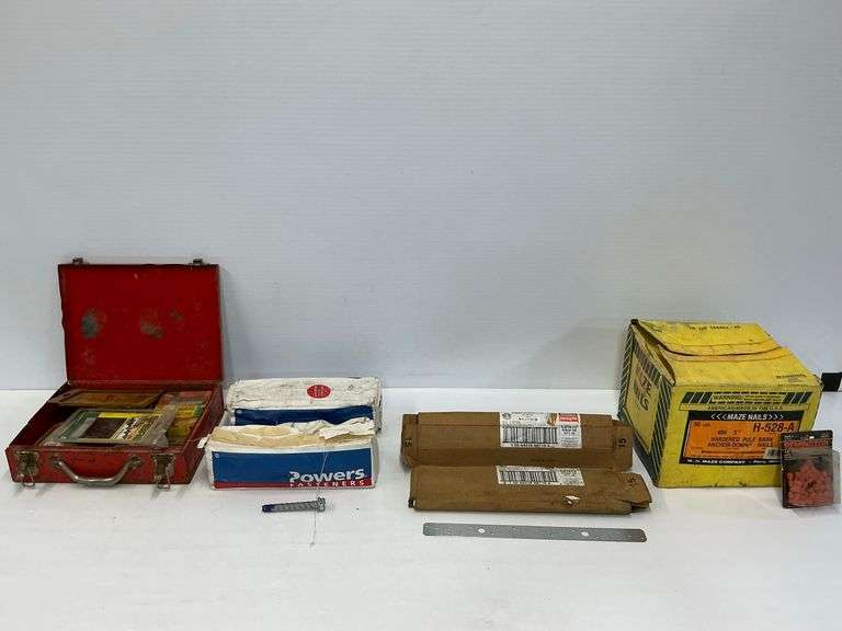 Mixed Lot of Construction Hardware and Saw Chains image