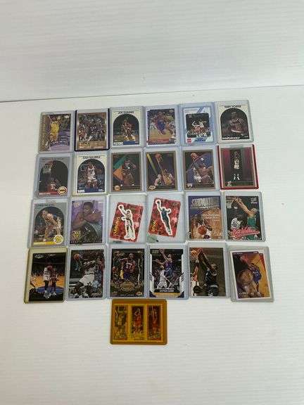 Assortment of 25 Basketball Trading Cards Featuring NBA Stars image