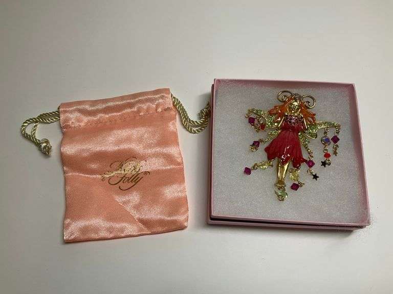 Kirks Folly Antenna Fairy Brooch with Crystals image