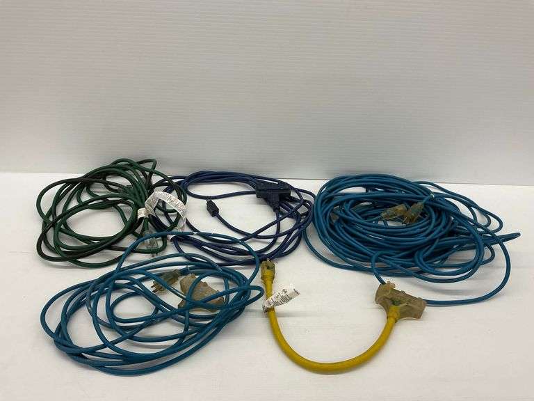 Lot of Assorted Extension Cords image