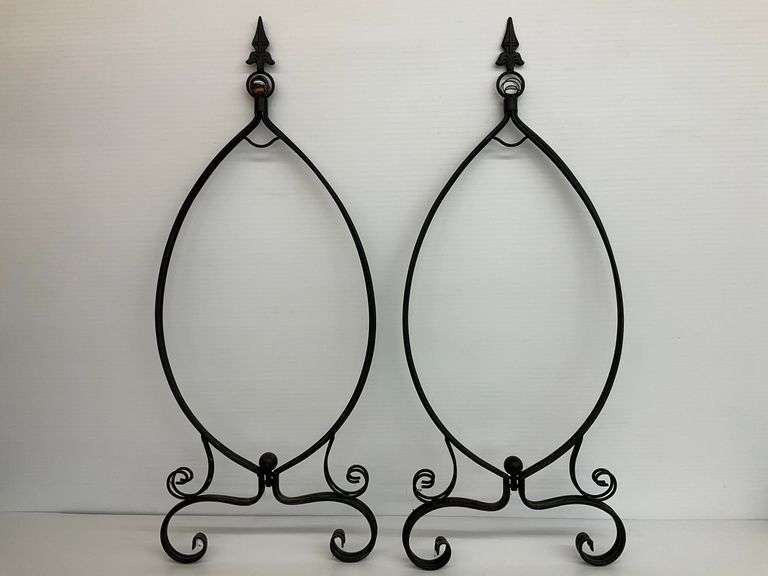 Pair of Wrought Iron Wall Frames... see description image