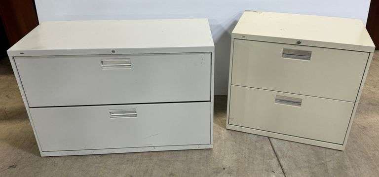 Two-Drawer Hon Metal File Cabinets image