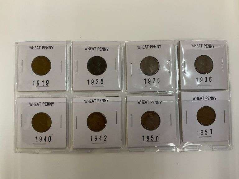 Vintage Wheat Penny Collection - 8 Coins image