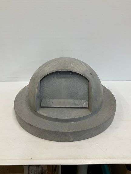 Gray Dome-Shaped Trash Can Lid image