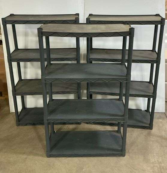 Set of Three Plastic Shelving Units image
