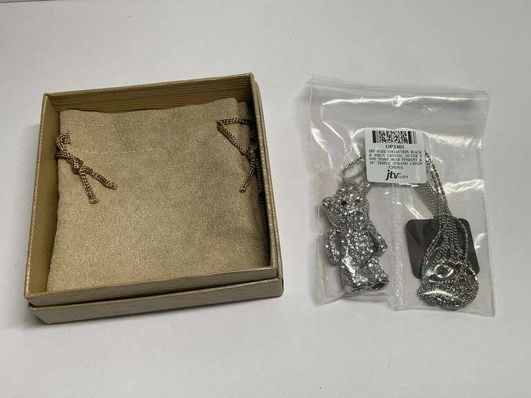 Off Park Collection Crystal Teddy Bear Pendant Necklace image