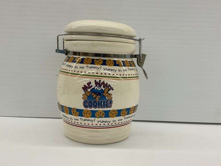 Sesame Street Cookie Monster Ceramic Cookie Jar image