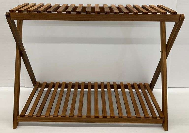 Wooden Folding 2-Tier Stand image