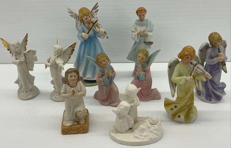 Porcelain Angel Figurines & Music Box image