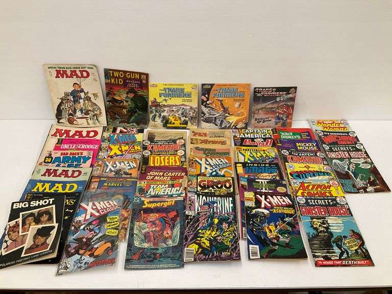 Comic Book Lot - Mad Magazine, X-Men, DC Comics, and More image