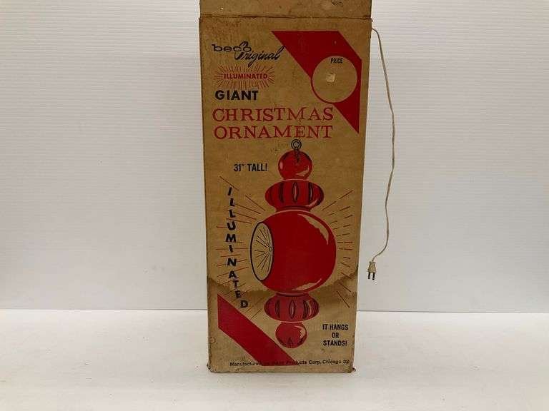 Beco Original Illuminated Giant Christmas Ornament with Box, works image