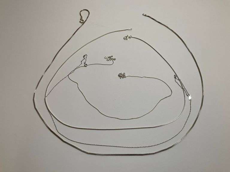 Group of Sterling Silver Necklaces image