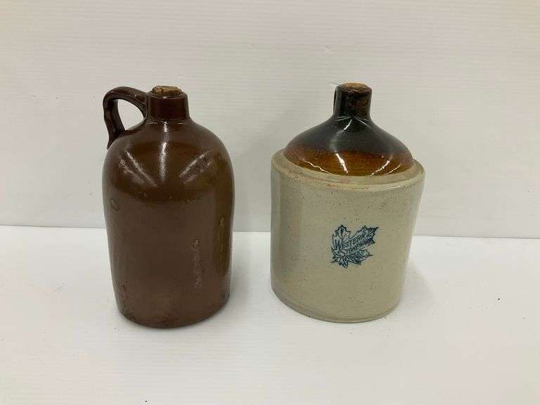 Pair of Stoneware Jugs, One Marked Western Stoneware Co. image