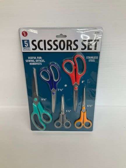 New Five Piece Stainless Steel Scissors Set image