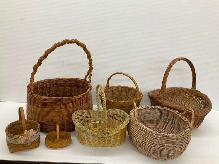 Collection of Woven Baskets - Variety of Sizes and Styles image