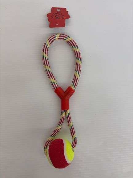 Southern Pet Brand Rope Toy with Tennis Ball image
