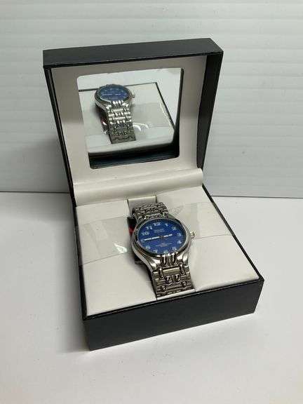 Sharp Opti-Glo Men's Quartz Wrist Watch with Metal Band in Box image
