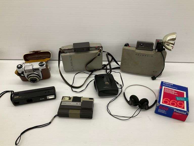 Photographic Equipment and Other Items; Polaroid, Kodak, AGFA, GPX Personal Stereo image