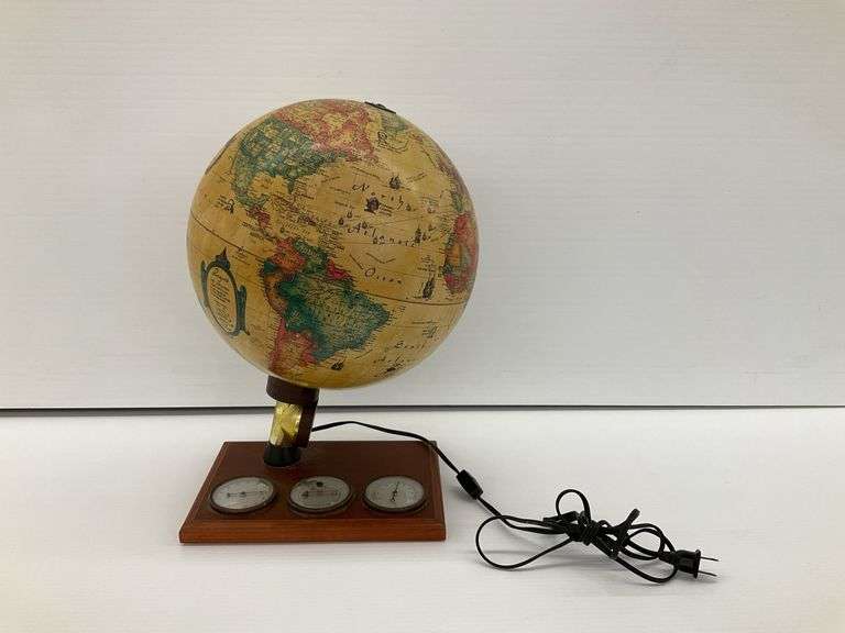 Illuminated World Globe with Weather Station... powers on but does not rotate well image