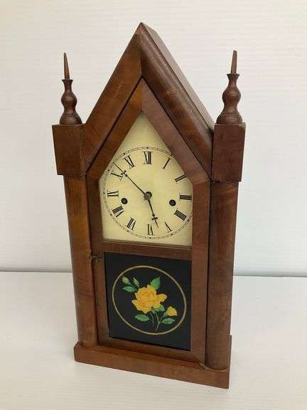Vintage Waterbury Clock Co. Eight Day Mantel Clock... no key...20 x 10 x 3.5 in. image