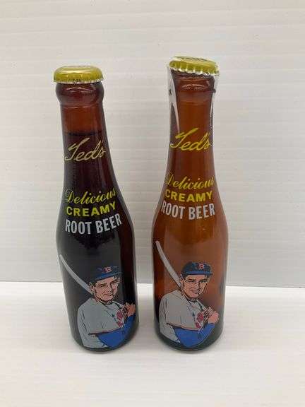 Two Teds Delicious Creamy Root Beer Bottles - Boston Red Sox...One is sealed image