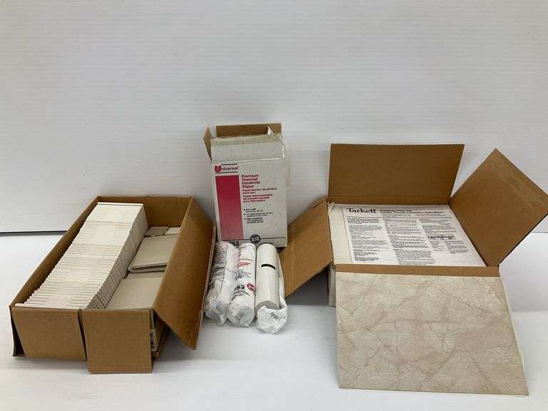 Lot of Tarkett Residential Floor Tiles, Other Tiles and Universal Thermal Facsimile Paper image