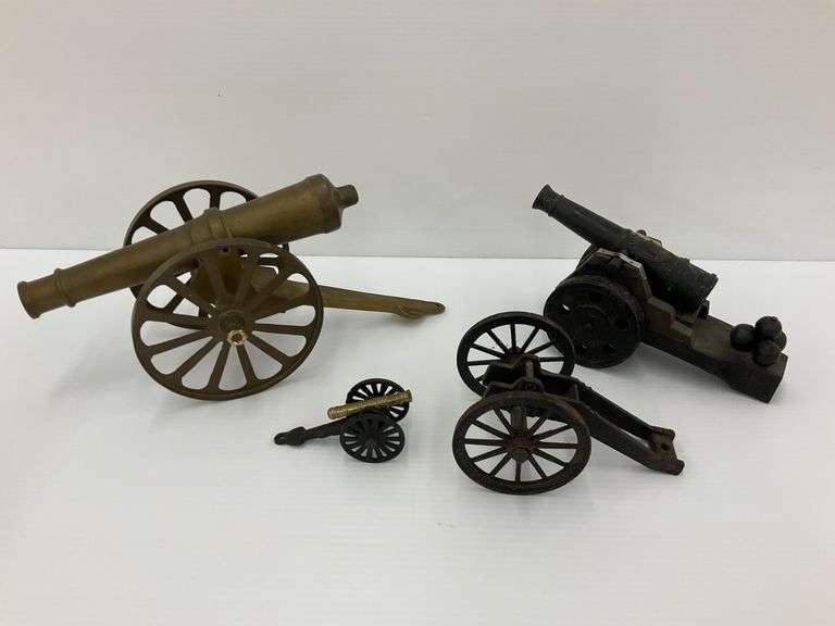 Collection of Miniature Cannons - Assorted Styles and Sizes...Largest 6 x 6 x 13 in. image